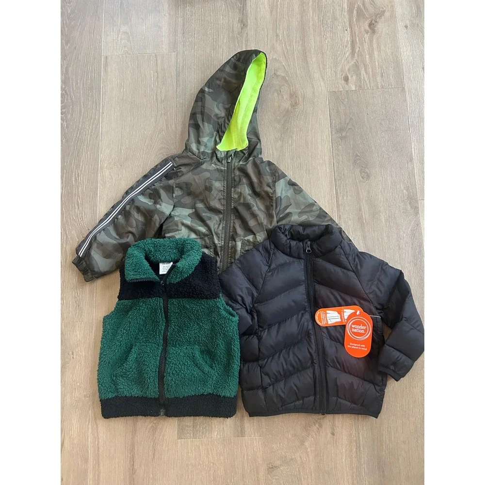 Toddler Boys Bundle of 3 Jackets & Vest Size 2T/24M Outerwear Bundle Camo